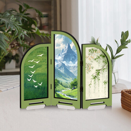 Acrylic Folding Screen Chinese Style Mini Desktop Partition