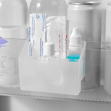 Transparent Square Refrigerator Side Door Storage Box, Portable & Stackable – Compatible with Most Fridges