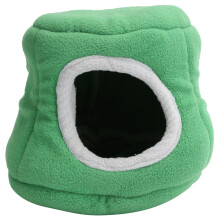 Cozy Velvet Pet Cave for Small Animals, Plush Nest with Sponge Base, Enclosed Sleeping Space for Cats Ferrets Chinchillas