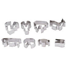 Safe ABS Material Kids' Dispenser3D Biscuit Cutter Set Food-Grade Stainless Steel Cookie Cutting Tool for Christmas Birthday Party Baking Decoration