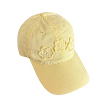 Embroidered Floral Baseball Cap Women Acrylic Adjustable