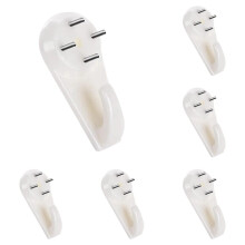 10PCS Heavy Duty No-Drill Hangers for Stucco/Concrete/Hard Walls, Compatible with Picture Hooks, 1.6"