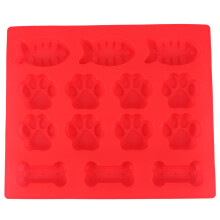 Formas de silicone de qualidade alimentar, próprias para forno e freezer, ideais para fazer petiscos para animais de estimação. Formas