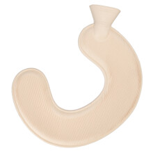 U Shaped 1L Hot Water Bag with Soft Cover, Grey, Travel Ready