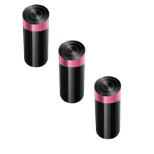 3PCS Black 4-Gallon Trash Bags (17x21 in), Drawstring, Disposable Plastic Bags for Kitchen, Bathroom, Bedroom & Office