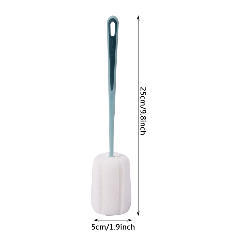 Sponge Long Handle Cleaning Brush Household Kitchen Cleaning Brush Cup Brush for Dish Washing Coffee Mugs Wine Bottle Baby Bottles Milk Cup