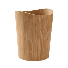 Wooden Waste Basket with Cover (20x30cm) – Stylish, Natural Trash Can for Bedroom, Bathroom, Office, Kitchen & Living Room