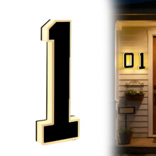 Virenlux Solar House Numbers 9 Inch Waterproof LED Exterior