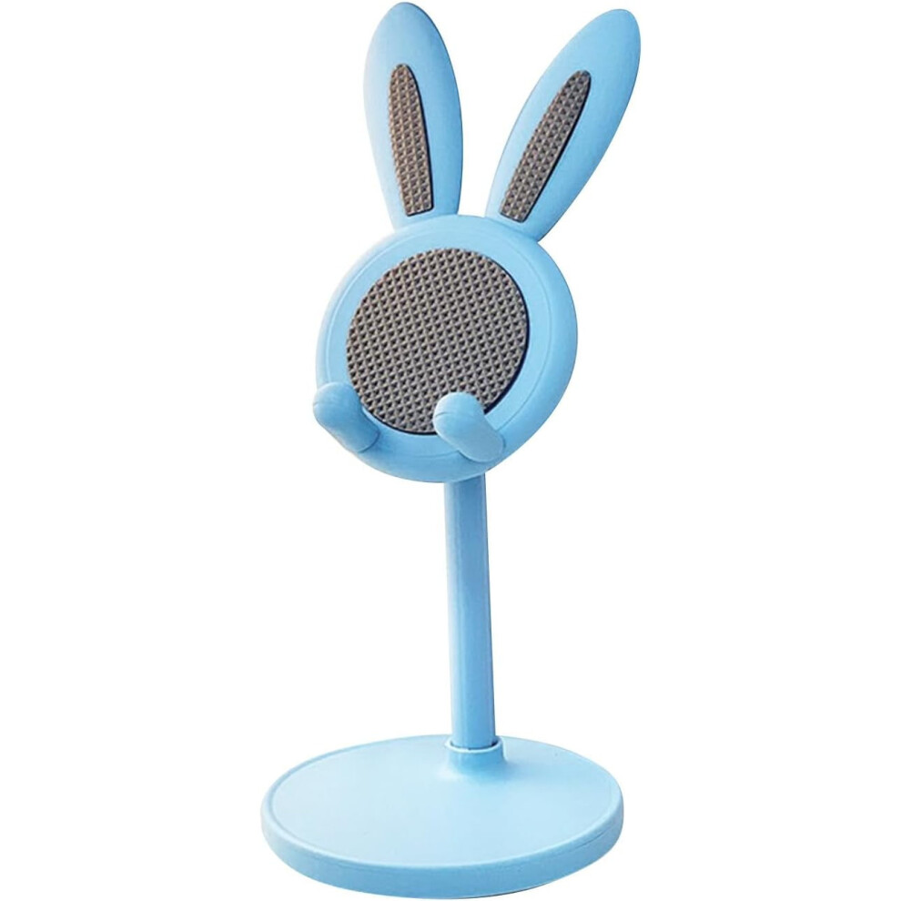 Adjustable Bunny Phone Stand Â Thick Case Friendly, Compatible With Iphone, Kindle, Ipad, Switch & All Phones (Blue) Blue 9132278099552