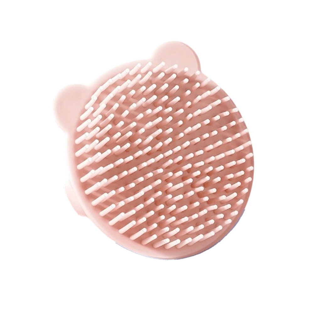 Infant Hair Care Brush Grade Silicone Bristles Easy Cleansing Massager Bear Design Portable Bath Essential