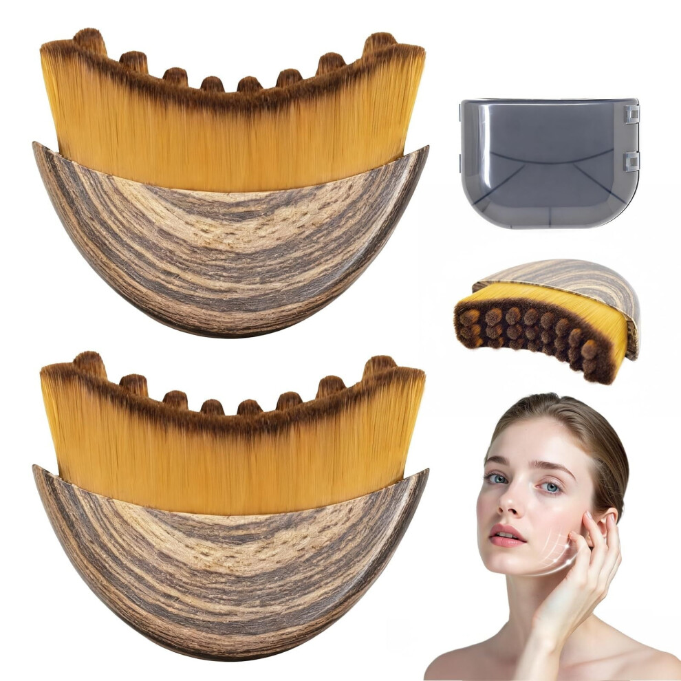 Lymphatic Contour Face Brush â Manual Drainage Massager, Hypoallergenic & Ergonomic, Soft Bristles for Facial Sculpting