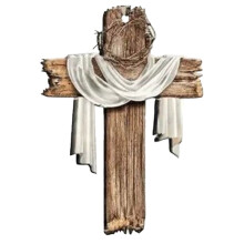 Adorno colgante de acrílico con la cruz de Jesús para el espejo retrovisor del coche – Compatible con la mayoría de los espejos