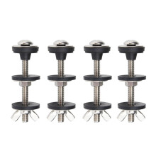 4 Piece Stainless Steel Bolt Kit for Securing Toilet Tanks in Bathrooms