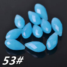 12x6mm16x8mm20x10mm25x12mm Tropfenförmige facettierte Kristallglas-Anhängerperlen - 53# Jade Lake Blue - 16x8mm (20 Stück)