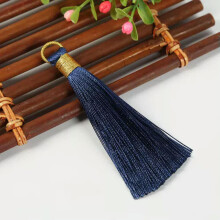 Golden coil Tassel Pendants Trim Crafts DIY jewelry earrings Accessories 7.5cm-navy-1pc