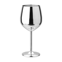 Stainless Wine Glasses, 17 Oz Rose Gold Goblets, Metal Stemmed Drinkware Cups, Copper Champagne for Indoor Outdoor Party Serving