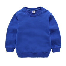 Infant Crewneck Sweatshirts Baby Boys Girls Solid Casual Fashion Loose Warm Loose Tops Sweatshirt Clothes (Blue,110)