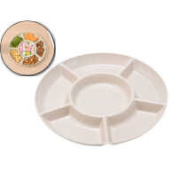 5-Section Divided Serving Platter – Relish Tray for Chips, Dip, Sweets, Appetizers, Veggies, Candy & Snacks – Compatible with Standard Condiment