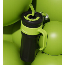 40oz Insulated Stainless Steel Water Bottle with Handle & Straw, Leak-Proof, Hot/Cold for Outdoor, Hiking, Travel