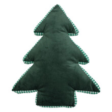 Christmas Embroidered 3D Cushion, Soft Winter Throw Pillow with Insert – Dark Green, One Size, Compatible with Living Room & Bedroom