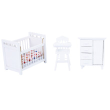 Safe Material Portable And Compact Widespread Use Wooden Dollhouse Furniture Miniature Bedroom Accessories Cute Design Vivid Decor Exquisite