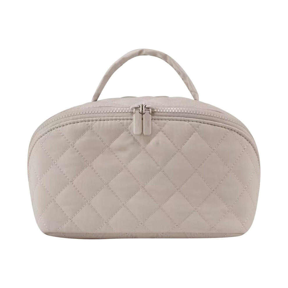 2026 New Petitionm Makeup Bag, 180 Wide Open Lay-Flat, Large Capacity, Water-Resistant, Portable Cosmetic Case for Brushes & Toiletries
