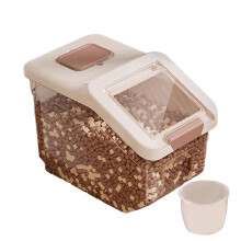 Large Capacity Sealed Dog Food Bucket – Clear Pet Food Storage Container for Dry Food, Keeps Fresh & Organized