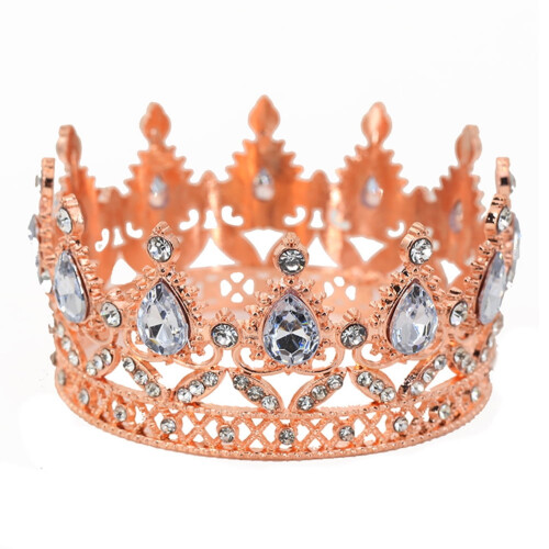 Crown Cake Topper Alloy with Rhinestones Type 9