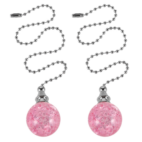 OUNONA 2 Pcs Pull Chain for Ceiling Fans Decorative Chandelier Pink