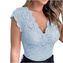 Tank Tops Women Trendy Lace Sexy Summer Tops Deep V Neck Sleeveless Slim Fitted Tanks Basic Tanks Top for Women Fashion Going Out Clothes