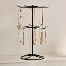 Estante de almacenamiento, estante giratorio para joyas, estante de exhibición de hierro, llavero Rarring, pulsera, estante de almacenamiento de