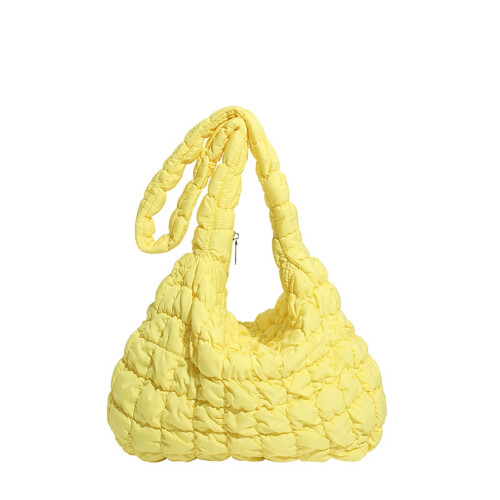Quilted Nylon Shoulder Bag 36x4x26cm