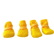 4lots Dog Paw Protectors Silicones Rain Shoes Slip Resistant Durability Comfortable Fit for Outdoor Activity