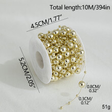 Christmas Clearance: Faux Pearl Beads Garland Roll for Floral Centerpieces, Wedding Favors & Tree Decor