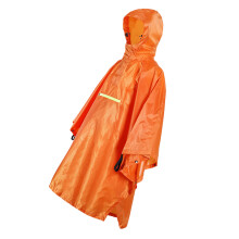 Uomini e Donne Impermeabile da Pioggia con Fascia Riflettente, Regolabile, Grigio/Arancione/Nero