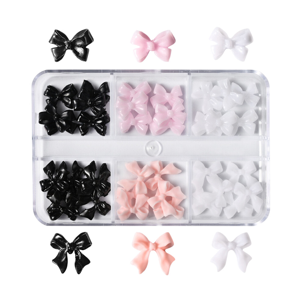 Dachuang Beauty (Zb069-1) 3D Ribbon Bow Nail Art, 30Pcs, Assorted Colors