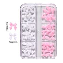 (DLG 6grid-02) 3D Ribbon Bow Nail Art, 30PCS, Assorted Colors