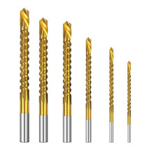 6 Pcs Drill Multifunctional Sawtooth Twisting Design Bit Work