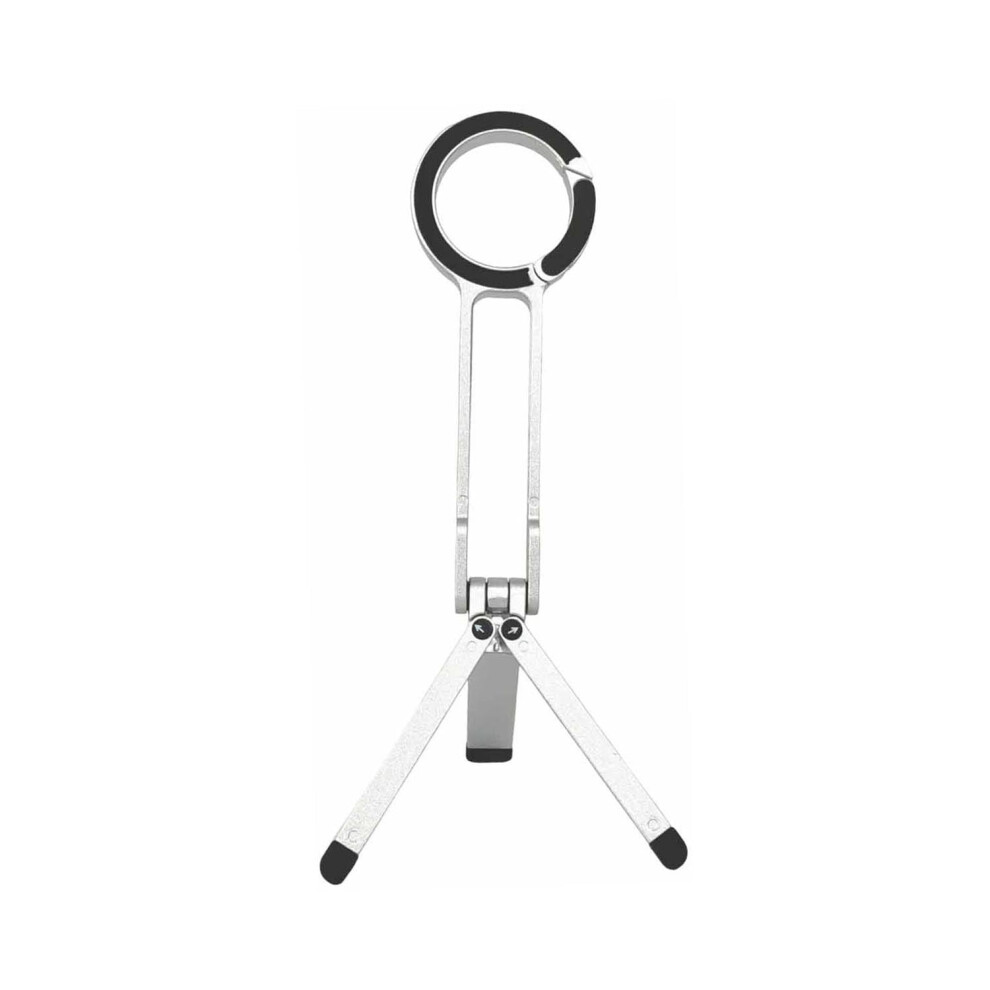 Magnetic Phone Tripod For Iphone, Magsafe-Compatible Mini Tripod With 180 Rotation, Foldable Hook & Cold Shoe Mount Â Silver 9401284815402