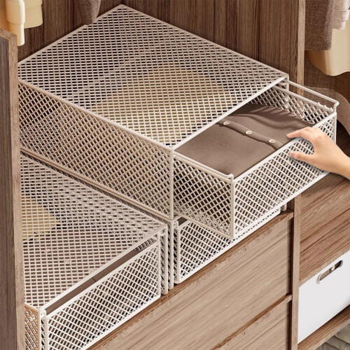 Iron Closet Split Drawer Organizer – Adjustable, Heavy-Duty, Space-Saving Clothing Compartment, Durable Wardrobe Solution
