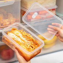 Large Capacity Kimchi Box, Airtight Fresh-Keeping Food Storage with Lid, High-Transparency Refrigerator Organizer, BPA-Free for Veggies & Fruits,