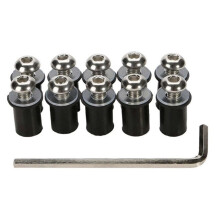 10PCS Motorcycle Windshield Bolts Screws Kit,Body Mounting Bolts Nuts