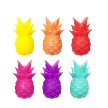 6 Pack Pineapple Drink Markers Silicone Identifier Wine Glass Tag Charms Cocktail Umbrella Pick for Party Bar Supplies Parasol Decorative