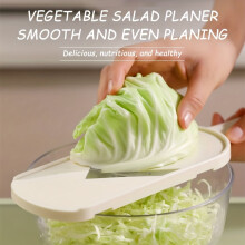 Stainless Steel Cabbage Shredder – Ergonomic ABS Manual Slicer/Chopper, No Power Needed, Compatible with Cabbage & Greens