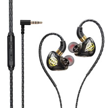 Wired Gaming Earpiece w/ Over-Ear Hooks, Noise-Isolating In-Ear Headphones + Mic, 3.5mm Jack for Footstep Audio, Compatible with PC, PS5, Xbox, Phone