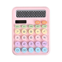 AuroraX Large Basic Calculator Solar Desktop Calculator,Office 12 Digit Large Mechanical Buttons 4 Function Calculator Teacher Home College Supplies