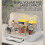XiYing Bottle Drying Rack with Cover, Removable Drip Tray, Foldable Storage Organizer for Kitchen Countertop, Includes 1 1