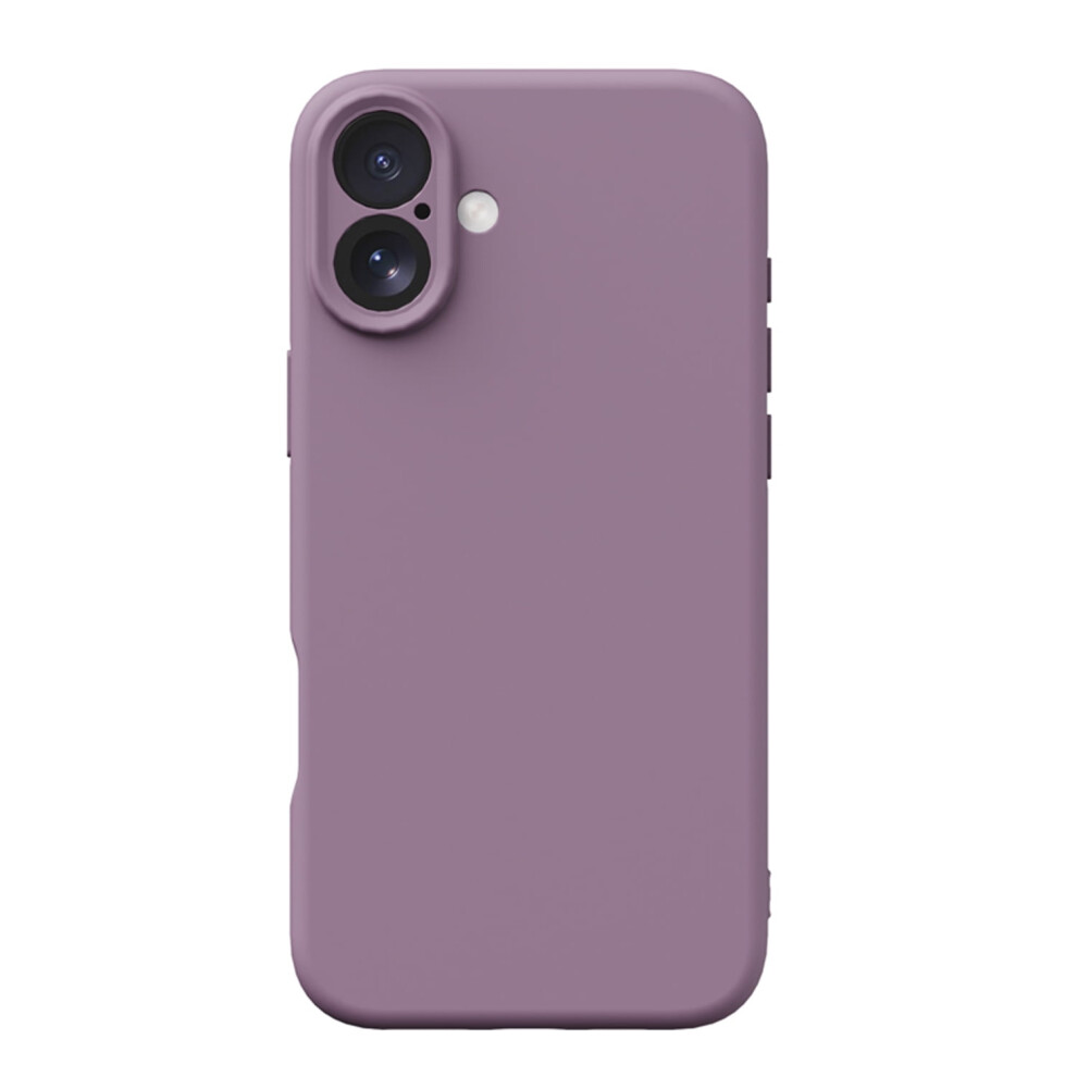 Shockproof Liquid Silicone Iphone 16 Case Â Soft Microfiber Lining, Slim Drop Protection, Dark Purple 9122141124481
