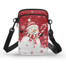 Torby na ramię Snowman Snowflakes Celebration2Zippers, dwupiętrowe, do codziennego użytku w podróży