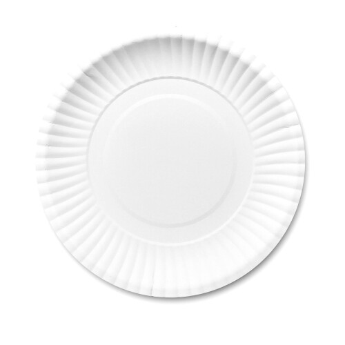 15 cm vita engångstallrikar av papper – 100-pack